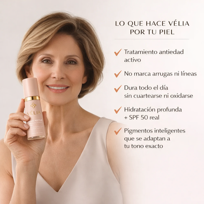 VÉLIA™ – Base Antiedad 4 en 1 Para Piel Madura
